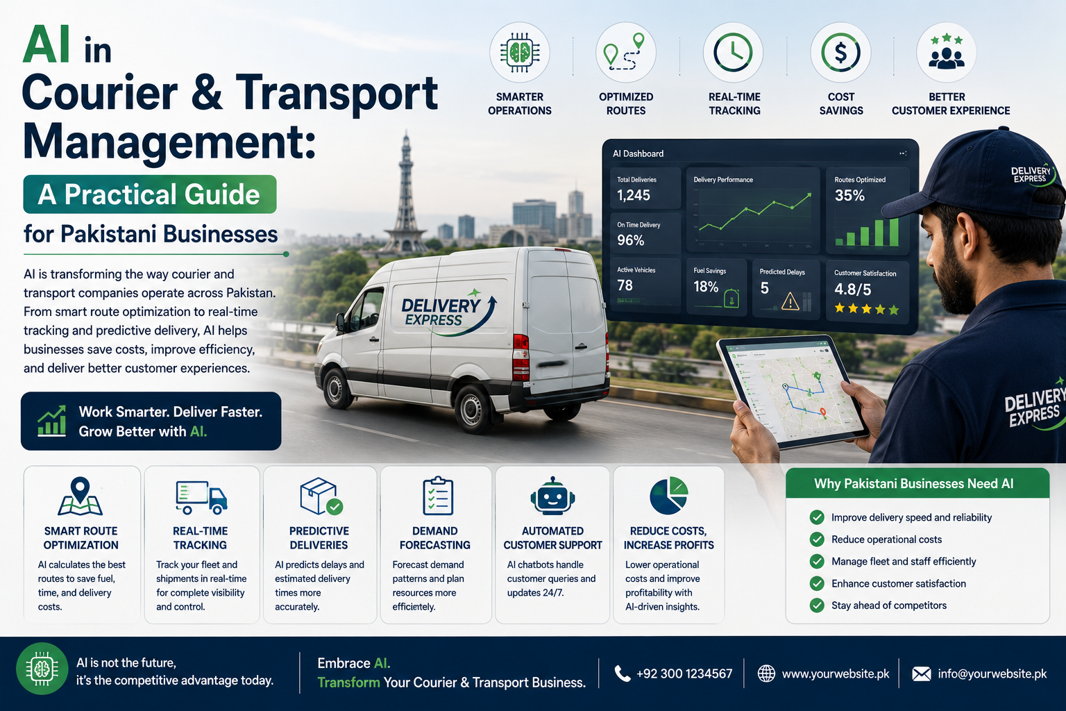 AI in courier and transport management helping Pakistani businesses optimize routes and improve delivery operations