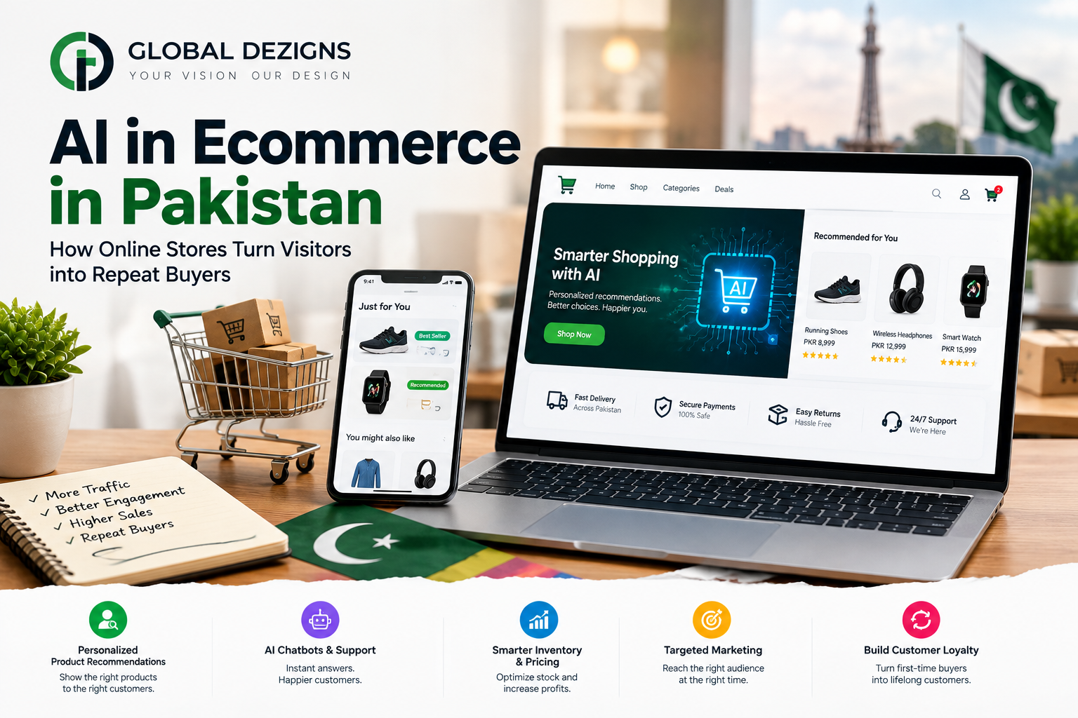 AI in ecommerce in Pakistan helping online stores turn visitors into repeat buyers